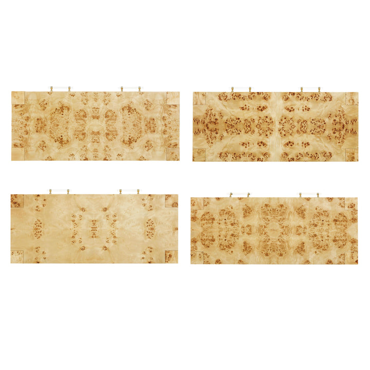 Brandyss 48" Natural Burl 2-Drawer Work Desk