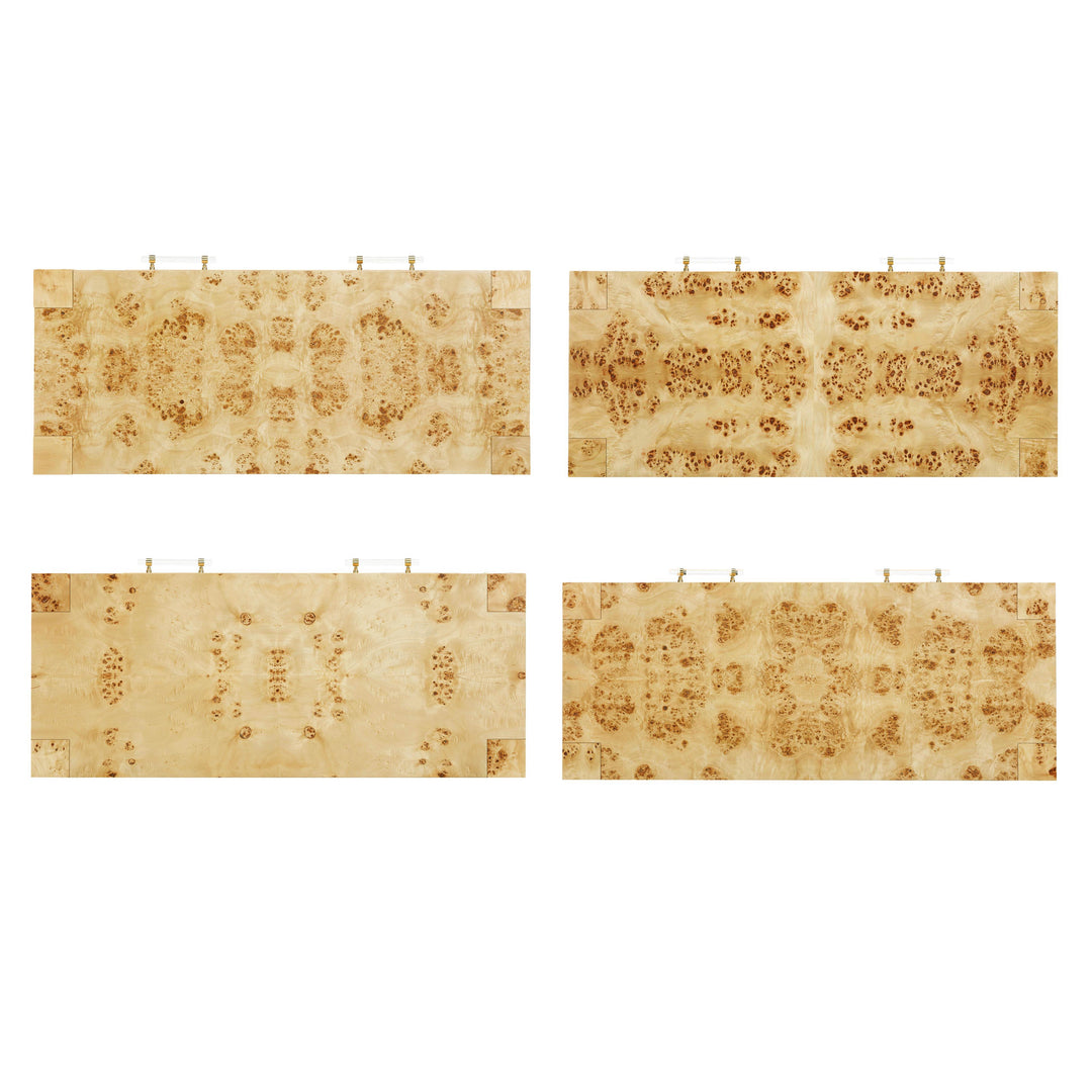 Brandyss 48" Natural Burl 2-Drawer Work Desk