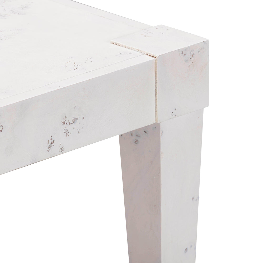 Brandyss 48" White Burl 2-Drawer Work Desk