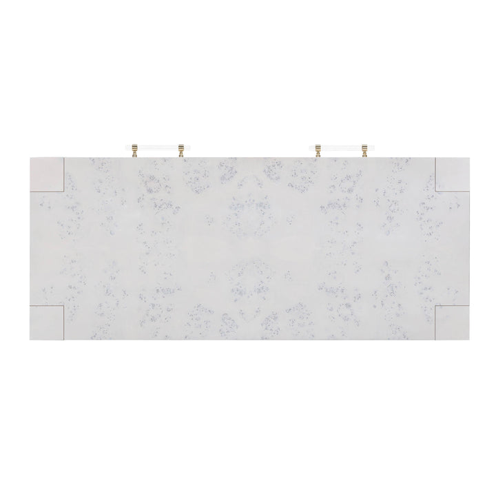 Brandyss 48" White Burl 2-Drawer Work Desk