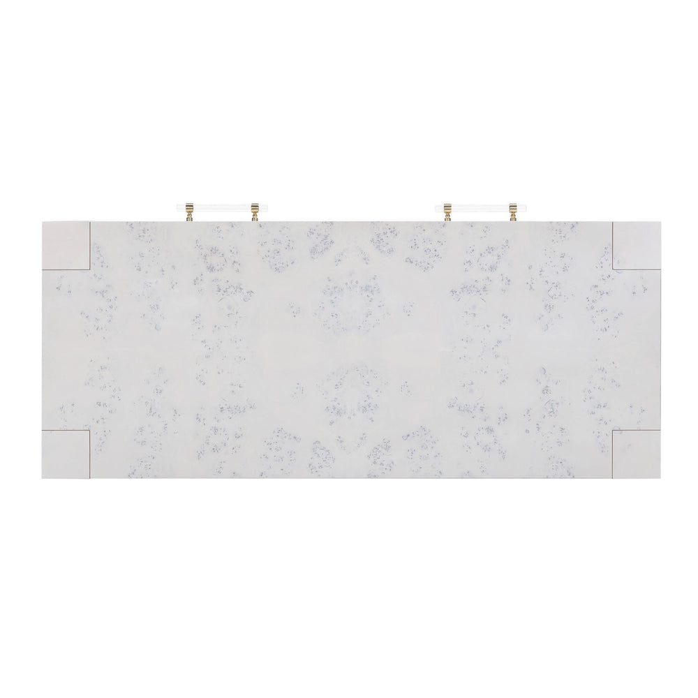Brandyss 48" White Burl 2-Drawer Work Desk