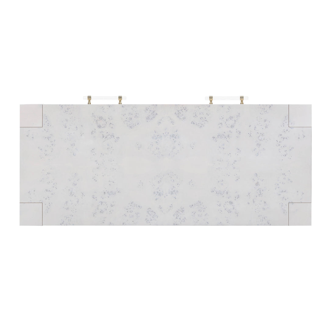 Brandyss 48" White Burl 2-Drawer Work Desk