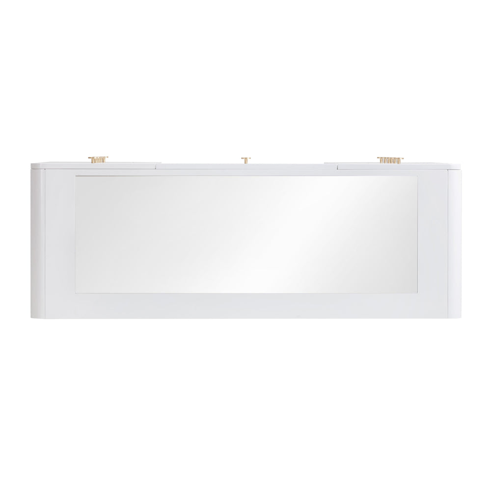 Hollywood 56" White 13-Drawer Vanity Desk (Desk Only)
