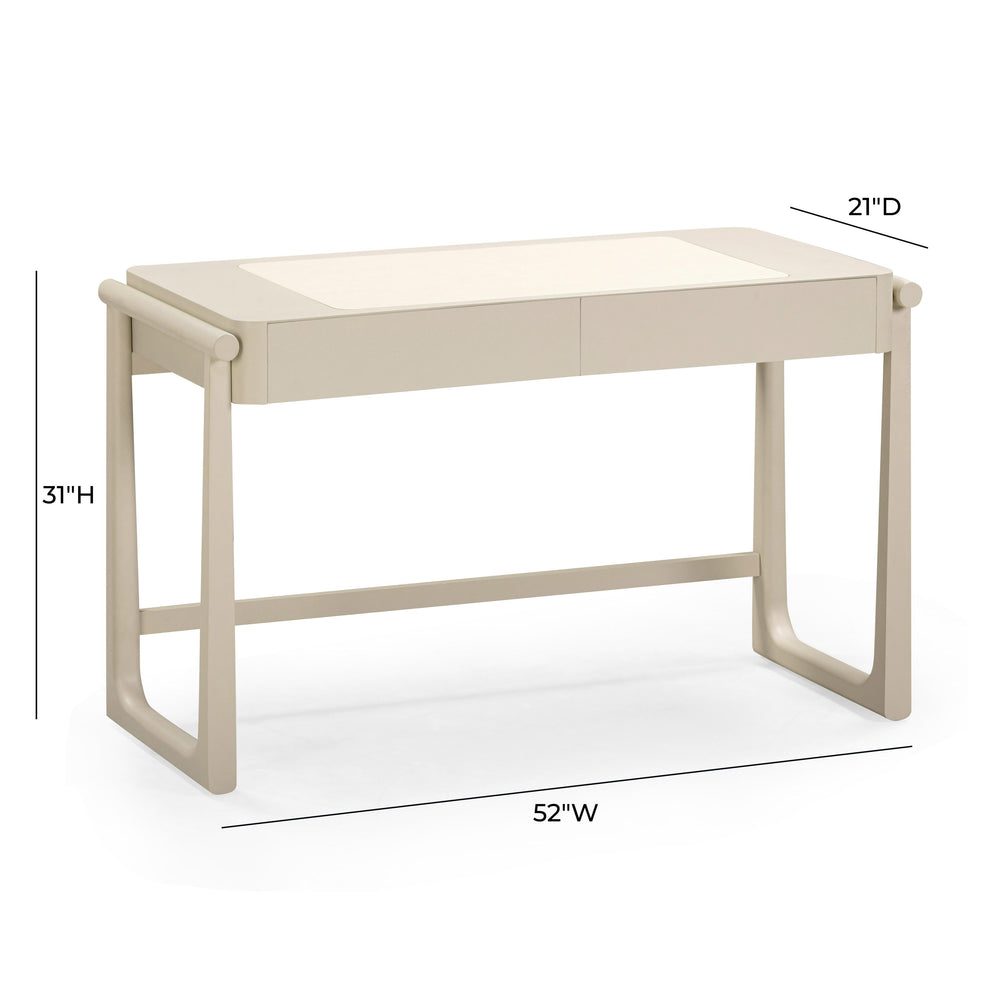 Alfalfa 52" Taupe 2-Drawer Desk
