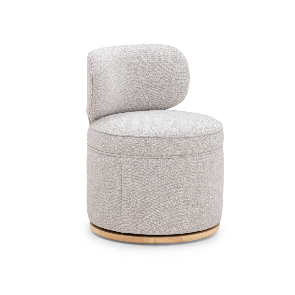 Amaya Grey Textured Performance Fabric Swivel Desk Chair