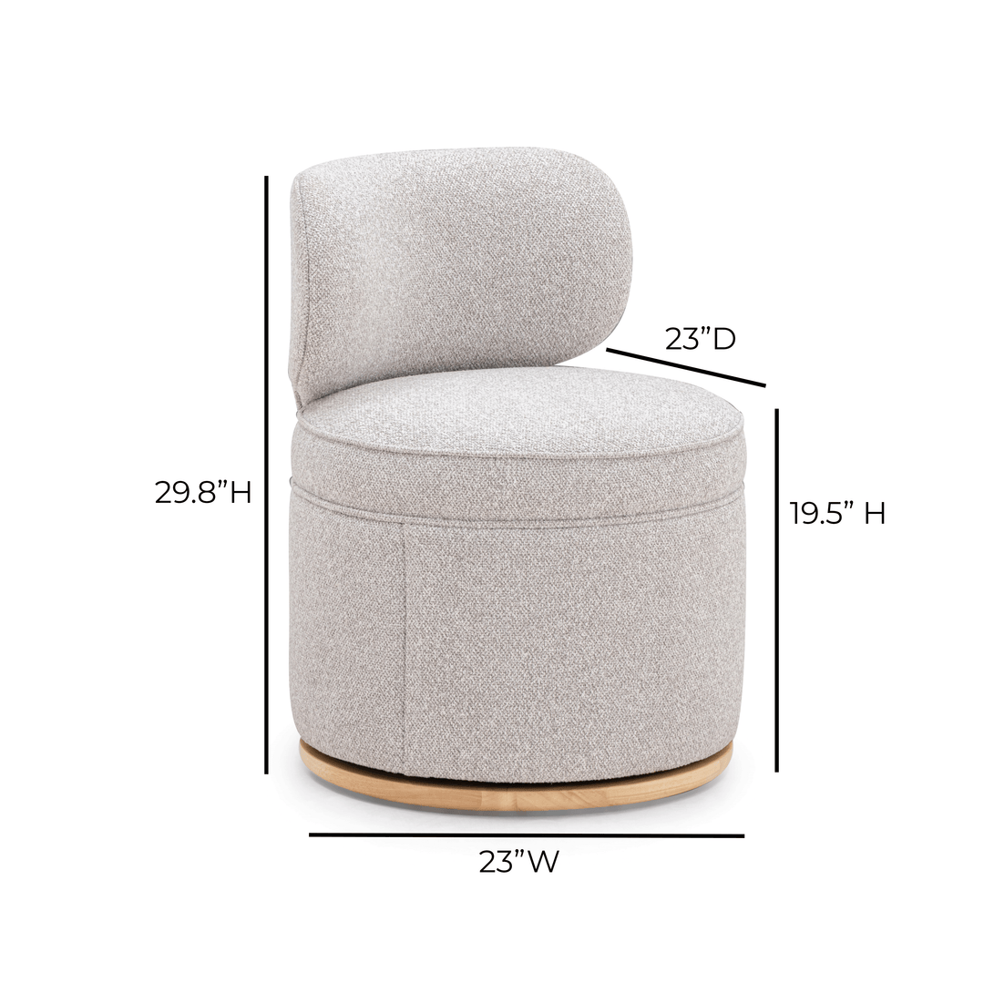 Amaya Grey Textured Performance Fabric Swivel Desk Chair