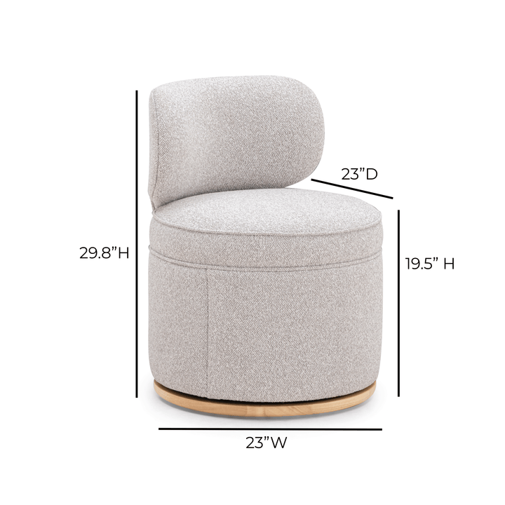 Amaya Grey Textured Performance Fabric Swivel Desk Chair