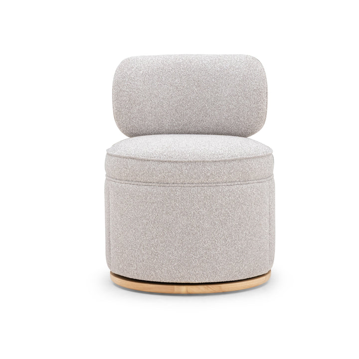 Amaya Grey Textured Performance Fabric Swivel Desk Chair