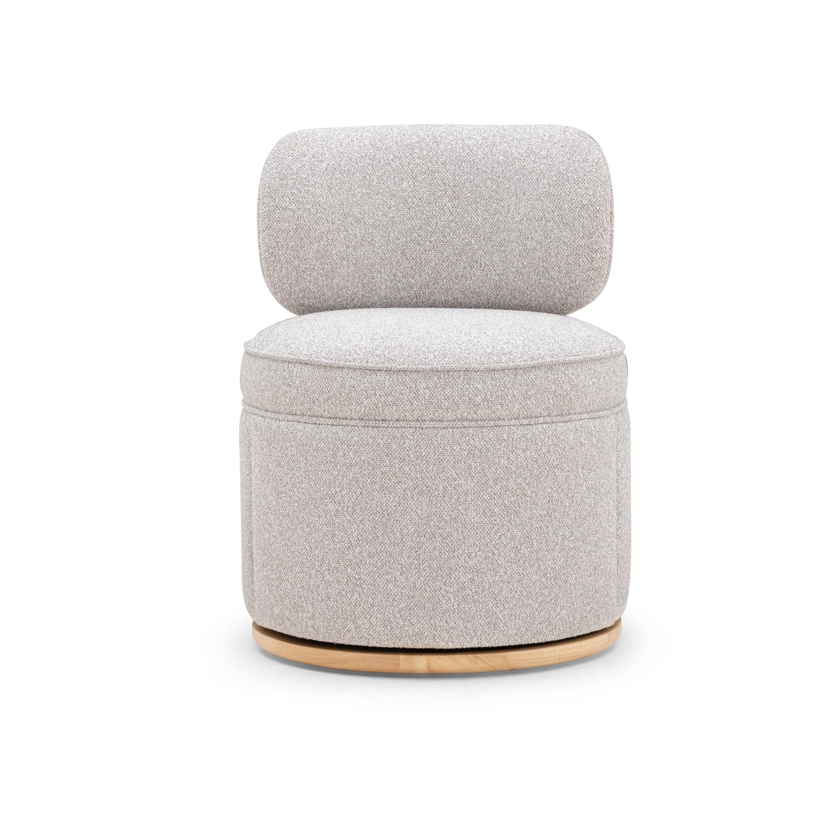 TOV Furniture Amaya Grey Textured Performance Fabric Swivel Desk Chair