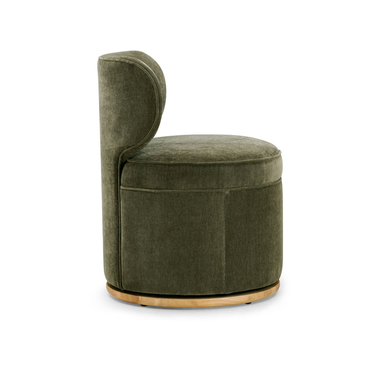 Amaya Green Upcycled Contract-Grade Chenille Swivel Desk Chair