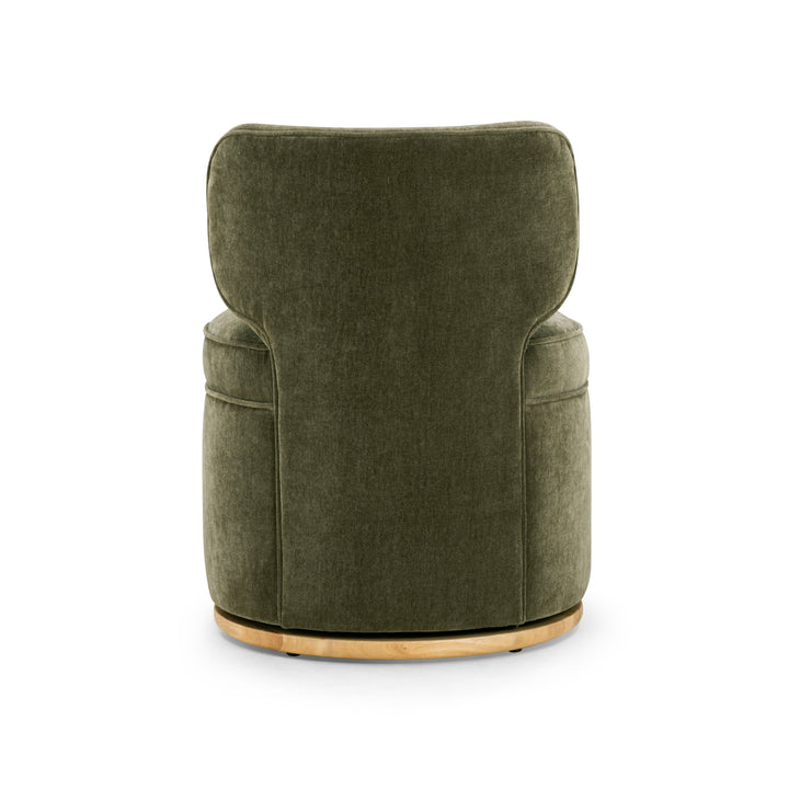 Amaya Green Upcycled Contract-Grade Chenille Swivel Desk Chair