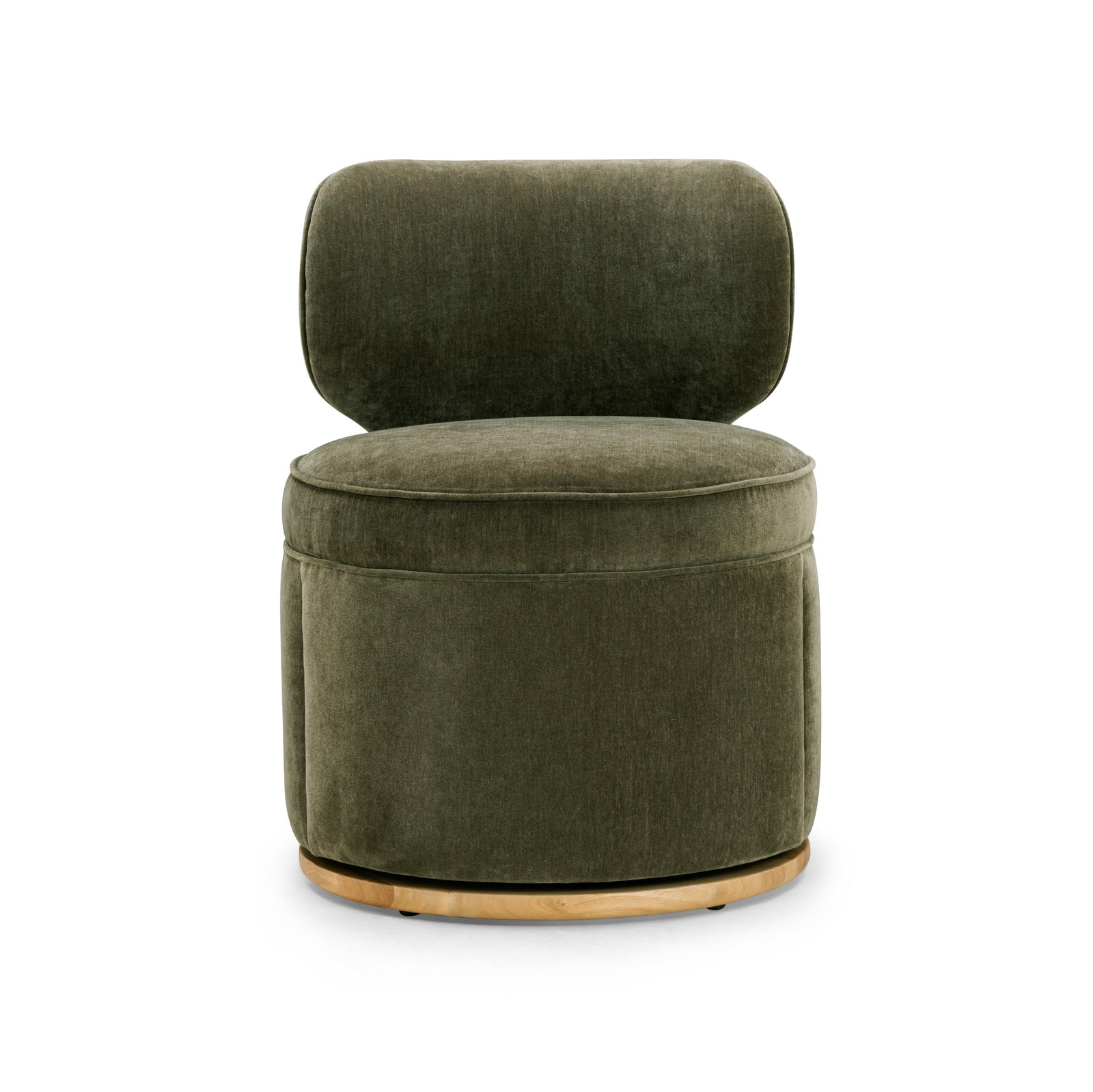 TOV Furniture Amaya Green Upcycled Contract-Grade Chenille Swivel Desk Chair