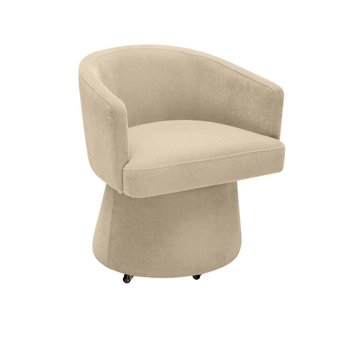 Kristen Upcycled Contract-Grade Chenille Rolling Desk Chair