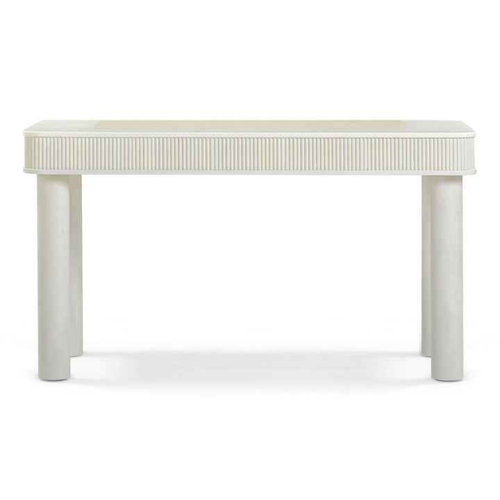 Sarah 55" Cream 2-Drawer Executive Work Desk