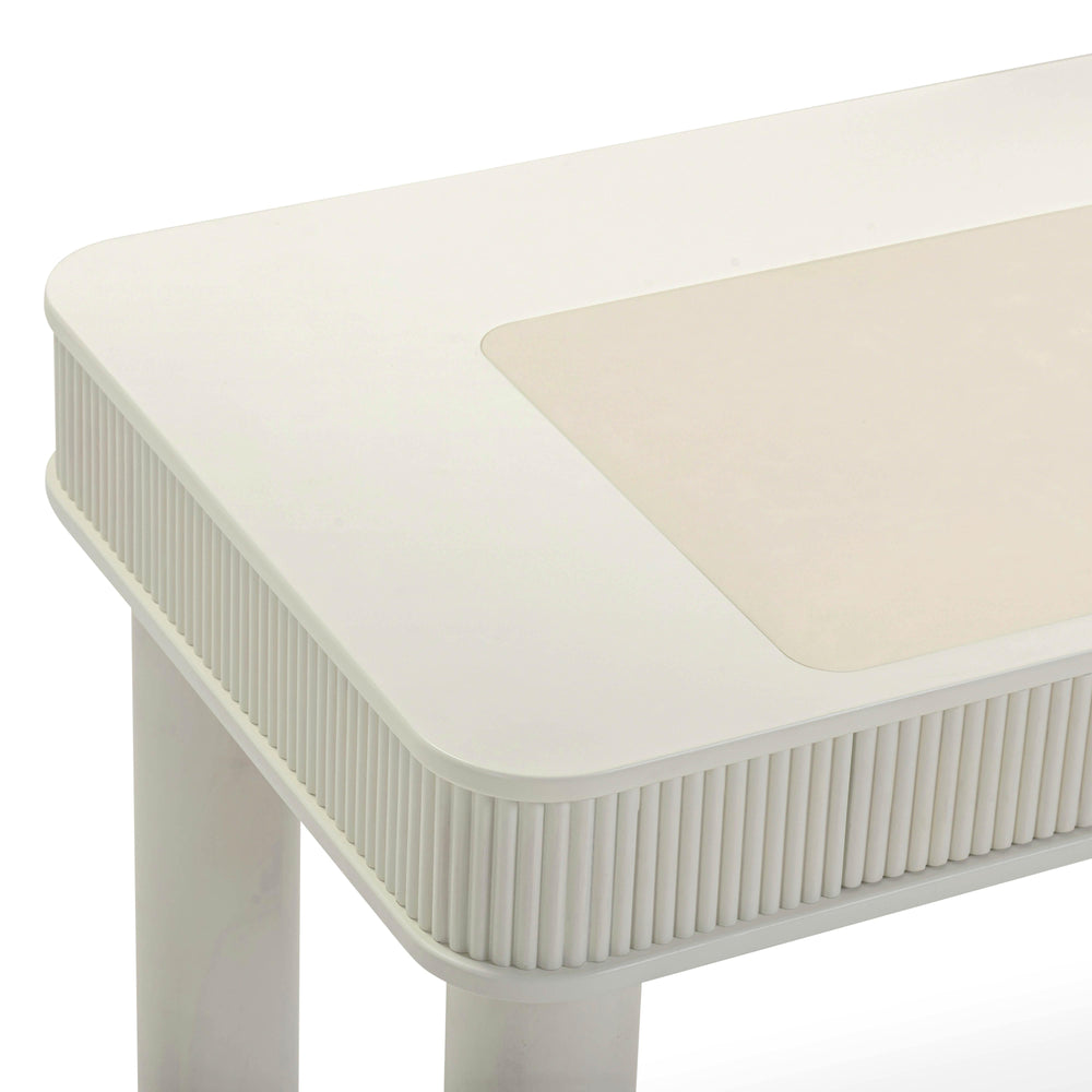 Sarah 55" Cream 2-Drawer Executive Work Desk