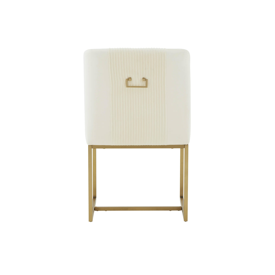 Lisa Pleated Performance Velvet Dining Chair by Inspire Me! Home Decor