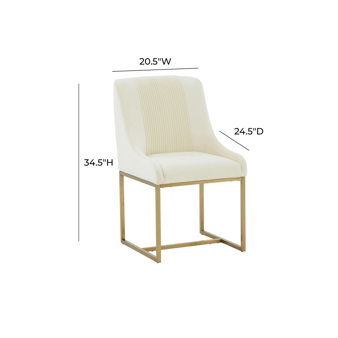 Lisa Pleated Performance Velvet Dining Chair by Inspire Me! Home Decor