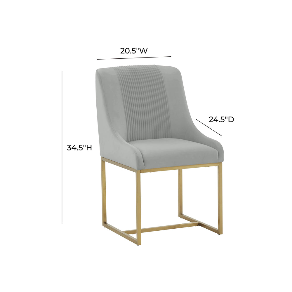 Lisa Pleated Performance Velvet Dining Chair by Inspire Me! Home Decor