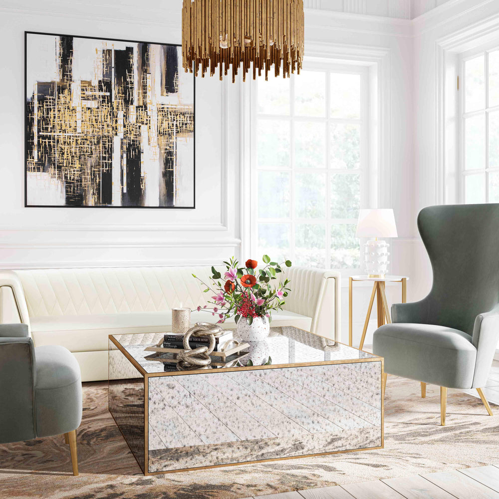 Lana 48" Mirrored Square Coffee Table by Inspire Me! Home Decor