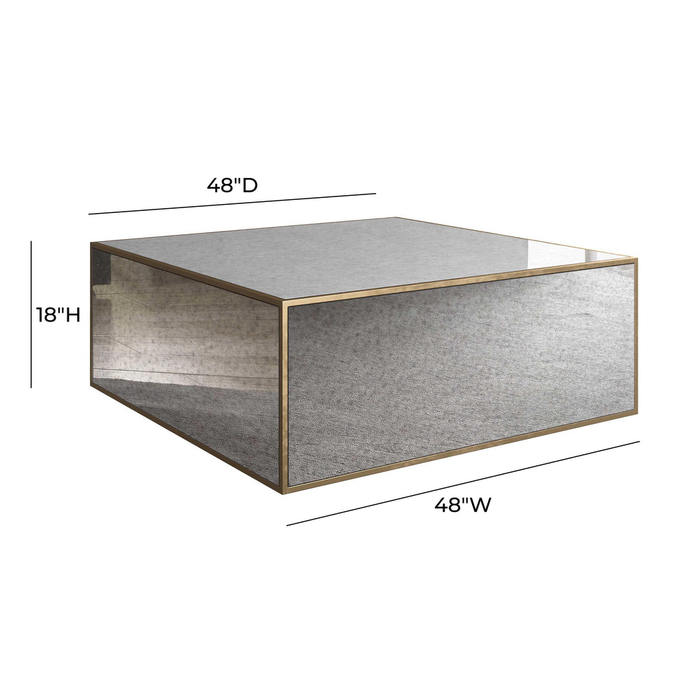 Lana 48" Mirrored Square Coffee Table by Inspire Me! Home Decor