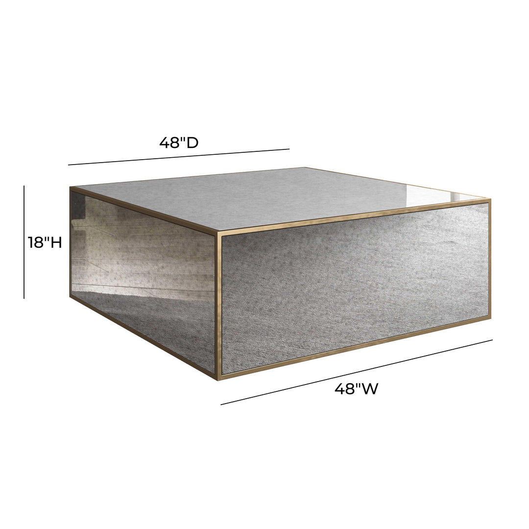 Lana 48" Mirrored Square Coffee Table by Inspire Me! Home Decor