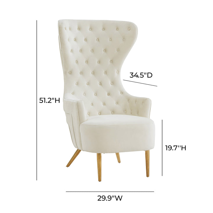 Jezebel Performance Velvet Wingback Accent Chair by Inspire Me! Home Decor