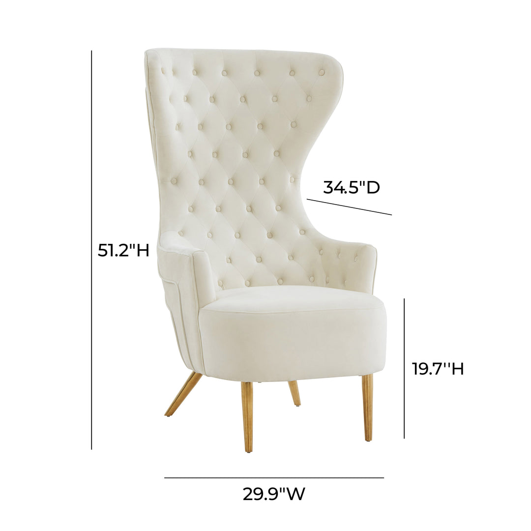 Jezebel Performance Velvet Wingback Accent Chair by Inspire Me! Home Decor