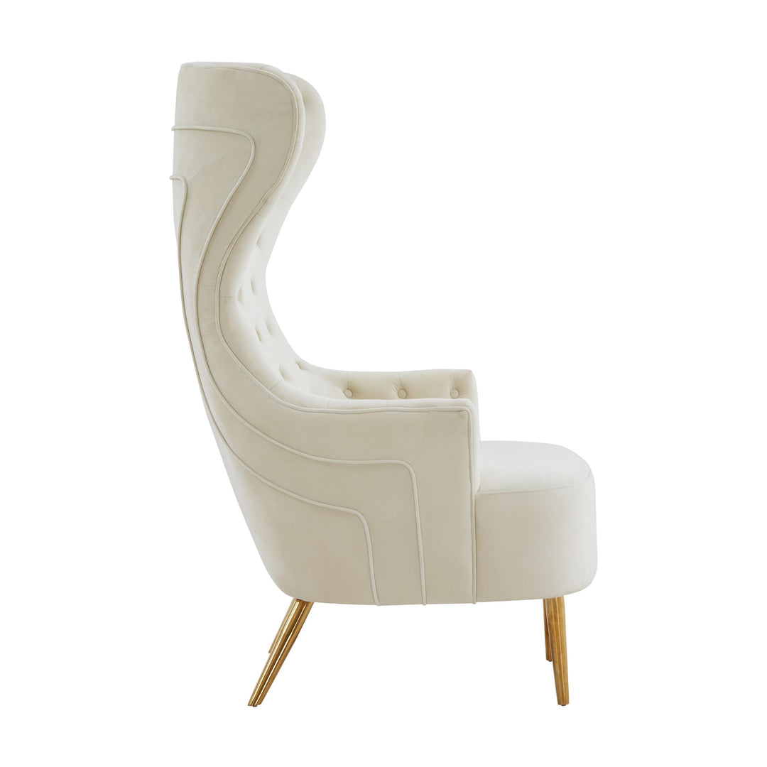 Jezebel Performance Velvet Wingback Accent Chair by Inspire Me! Home Decor