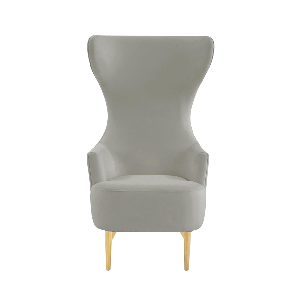 Julia Performance Velvet Channel Tufted Wingback Accent Chair by Inspire Me! Home Decor