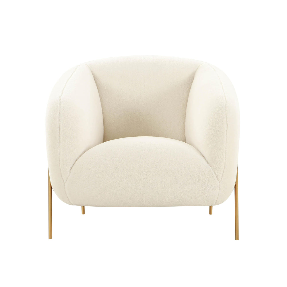 Kandra Cream Performance Vegan Shearling Accent Chair by Inspire Me! Home Decor