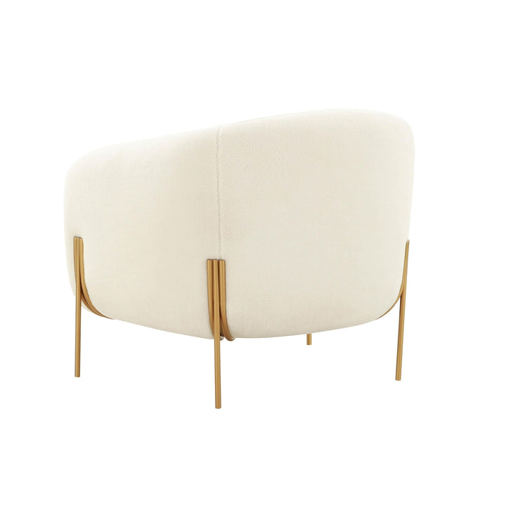 Kandra Cream Performance Vegan Shearling Accent Chair by Inspire Me! Home Decor