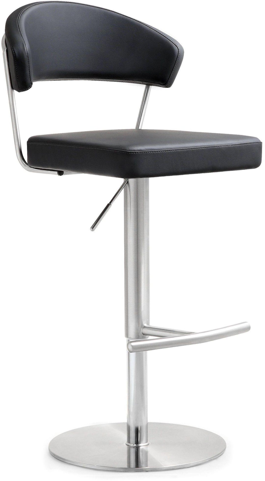 Cosmo Black Performance Vegan Leather Adjustable Stool