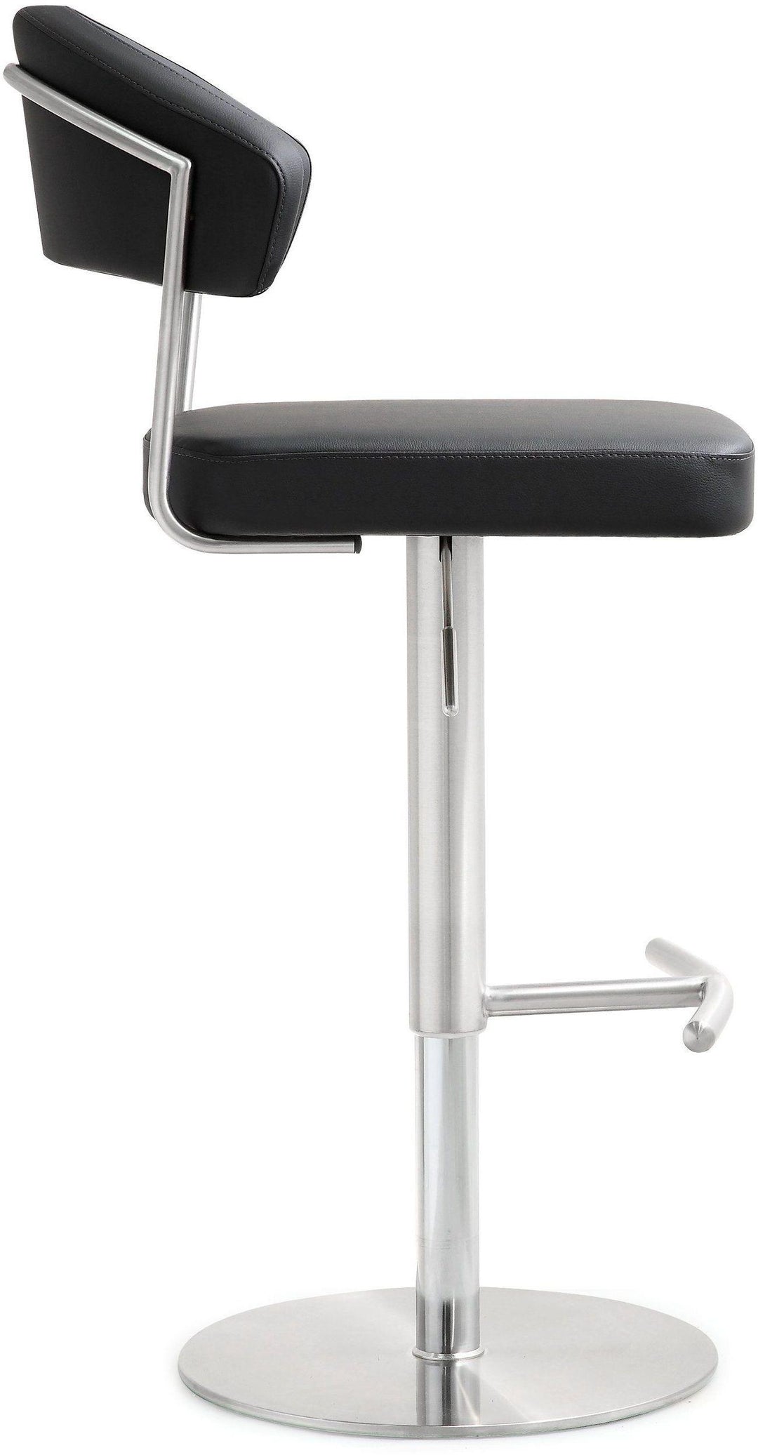 Cosmo Black Performance Vegan Leather Adjustable Stool