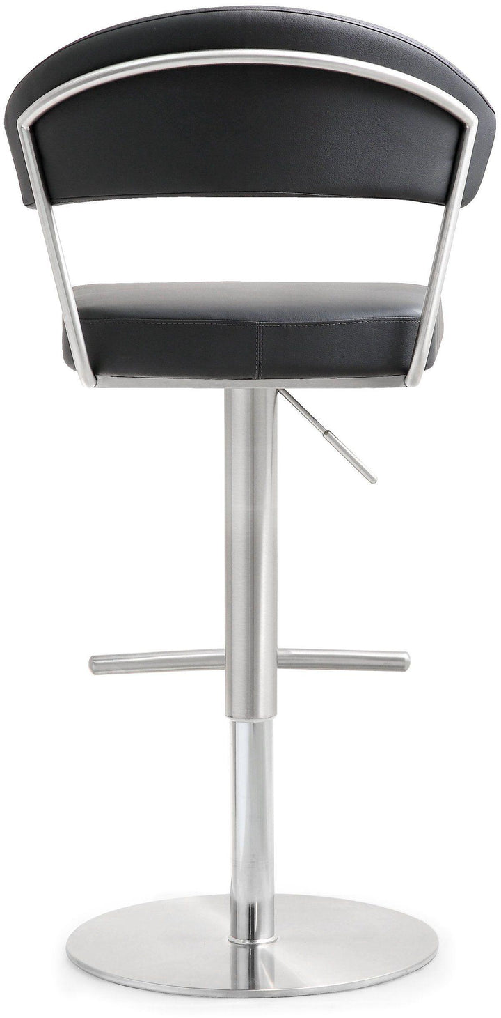Cosmo Black Performance Vegan Leather Adjustable Stool