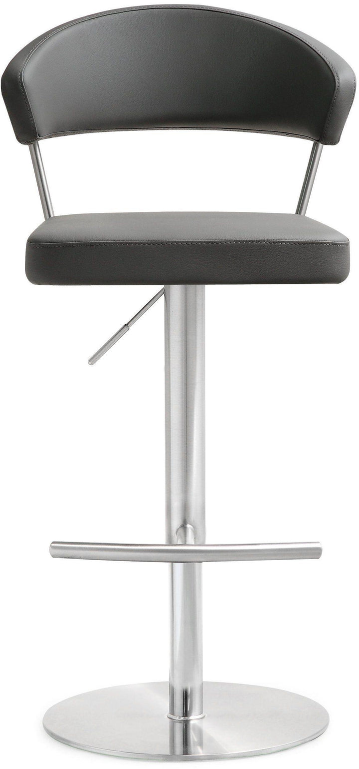 Cosmo Grey Performance Vegan Leather Adjustable Stool