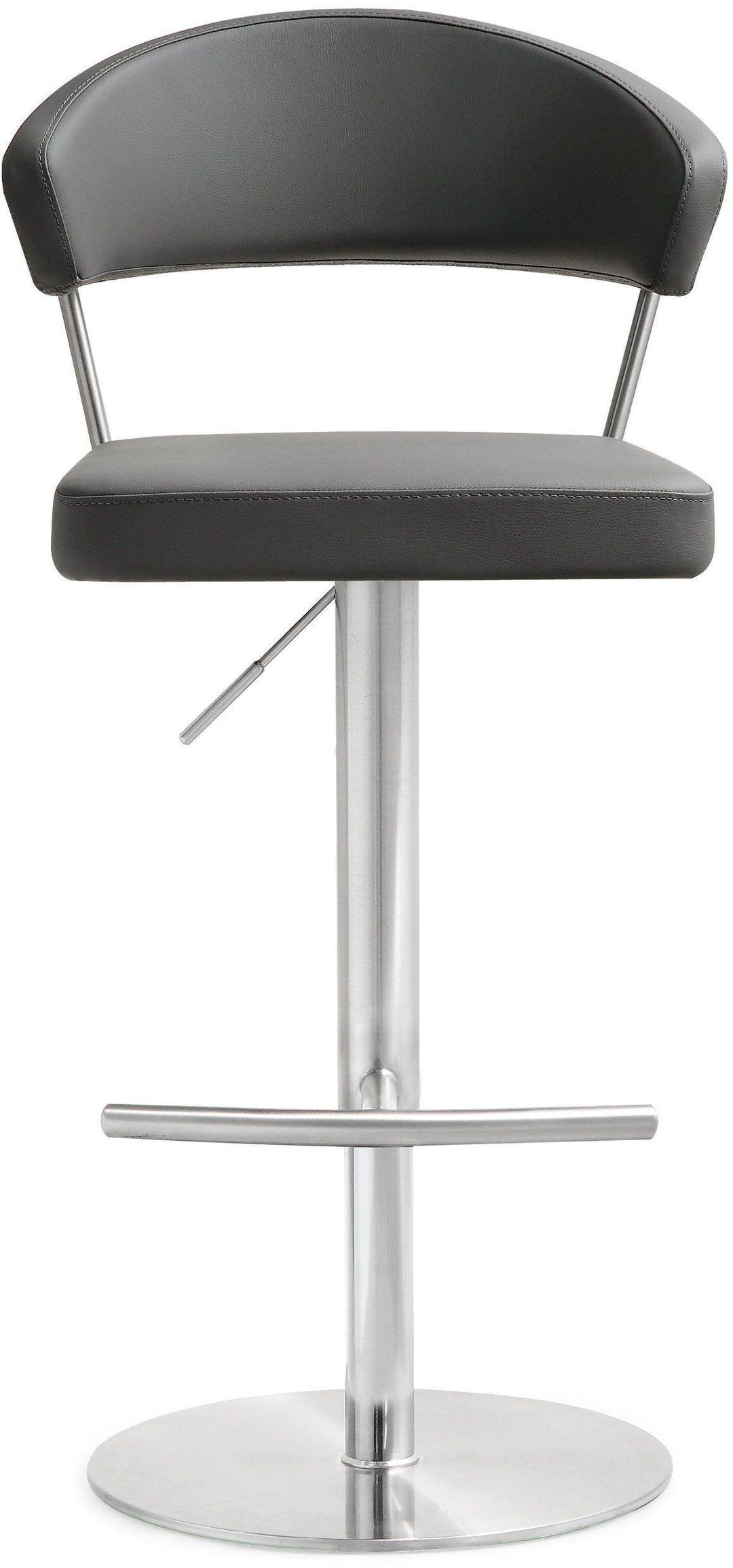 Cosmo Grey Performance Vegan Leather Adjustable Stool