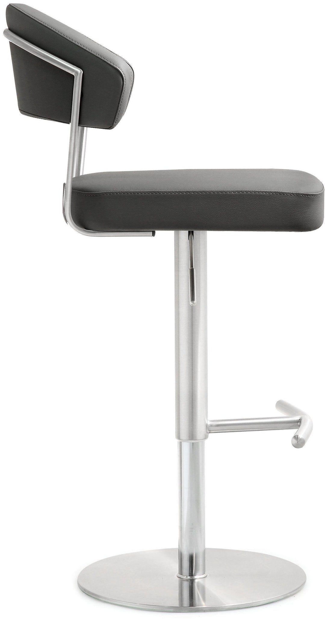 Cosmo Grey Performance Vegan Leather Adjustable Stool