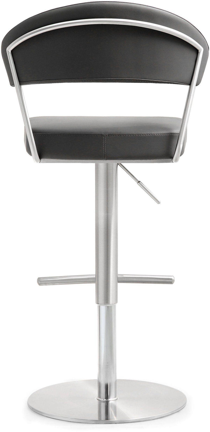 Cosmo Grey Performance Vegan Leather Adjustable Stool
