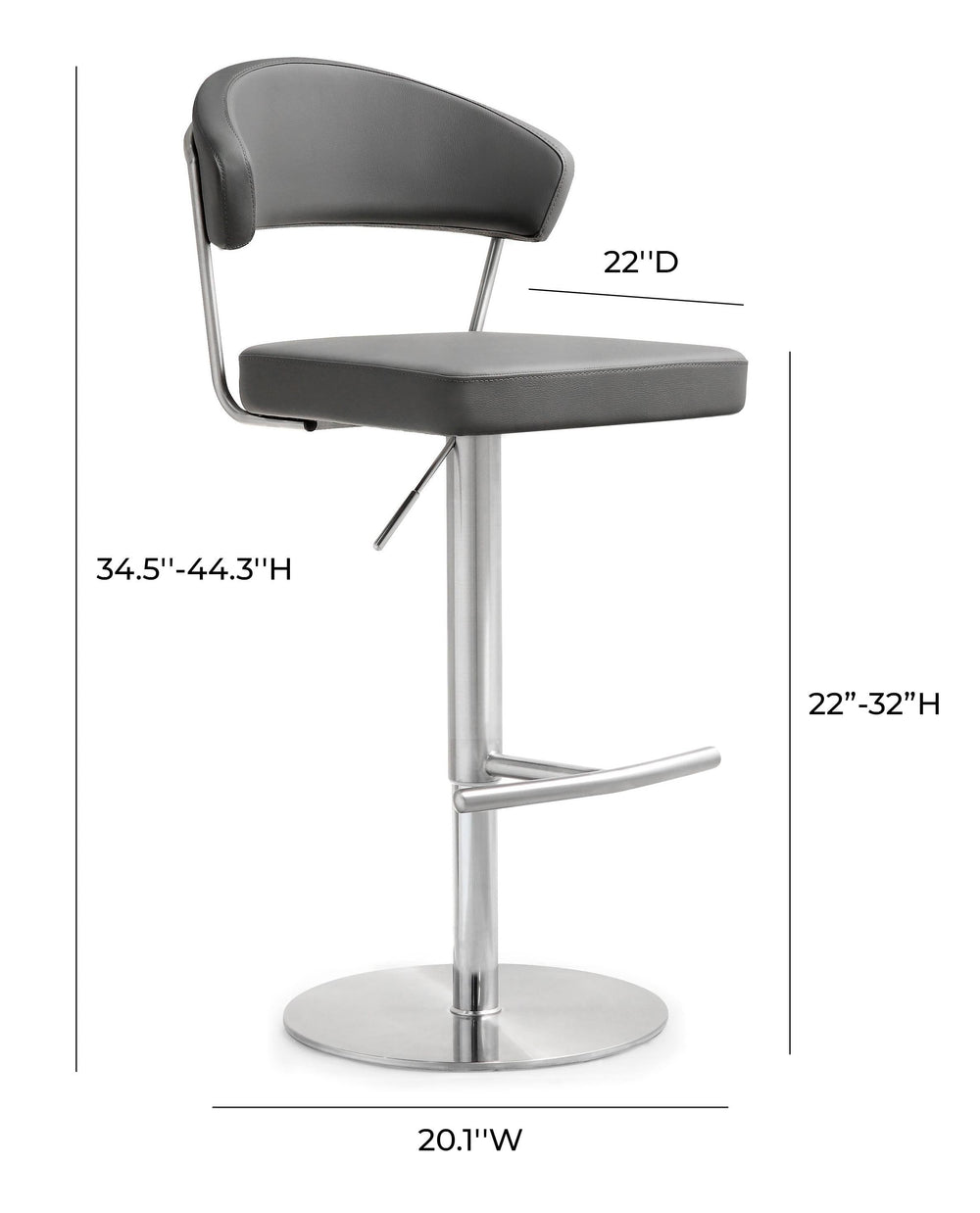 Cosmo Performance Vegan Leather Adjustable Stool