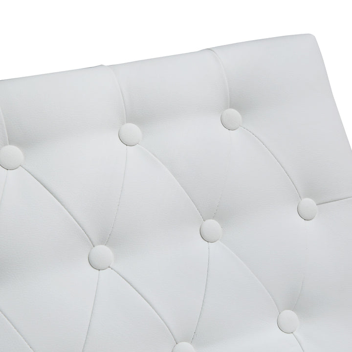 Helsinki White Performance Vegan Leather Stool - Set of 2 - Bar Height