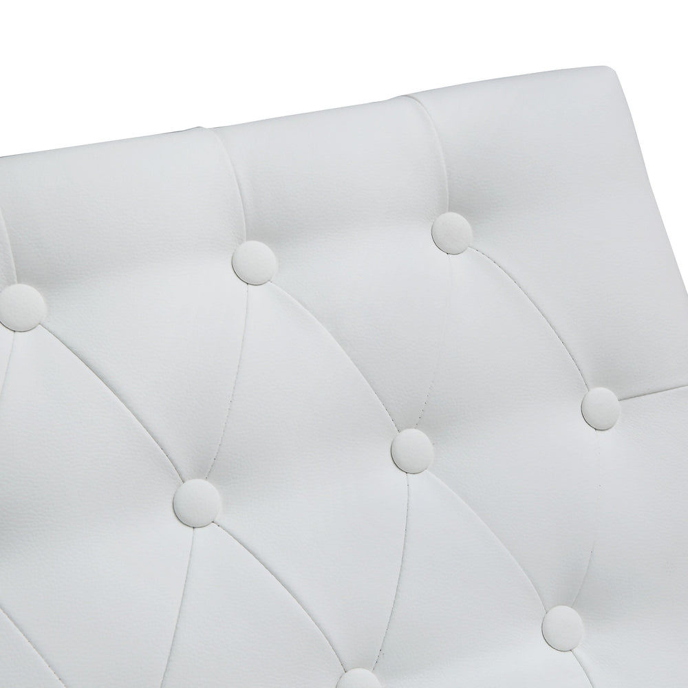 Helsinki White Performance Vegan Leather Stool - Set of 2 - Bar Height