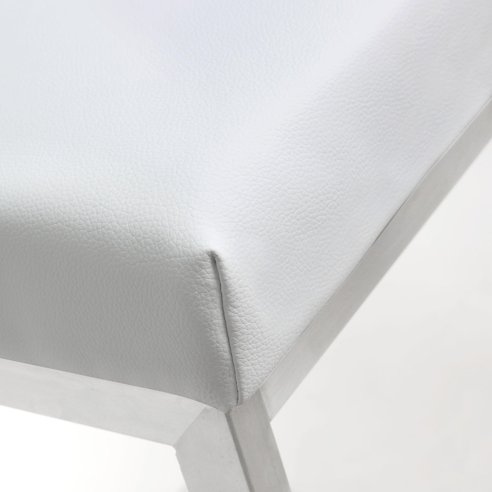 Helsinki White Performance Vegan Leather Stool - Set of 2 - Bar Height