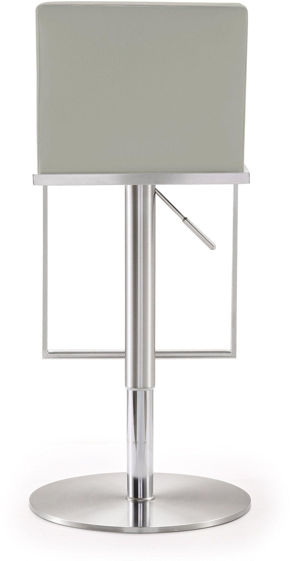 Amalfi Light Grey Performance Vegan Leather Adjustable Stool