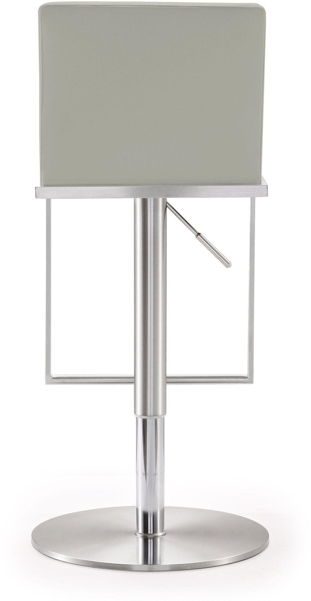 Amalfi Light Grey Performance Vegan Leather Adjustable Stool