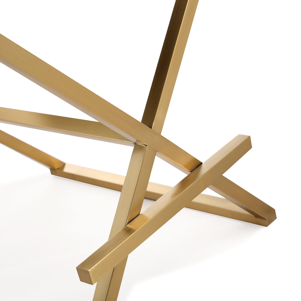 Director Black Performance Vegan Leather Counter Stool with Gold Base