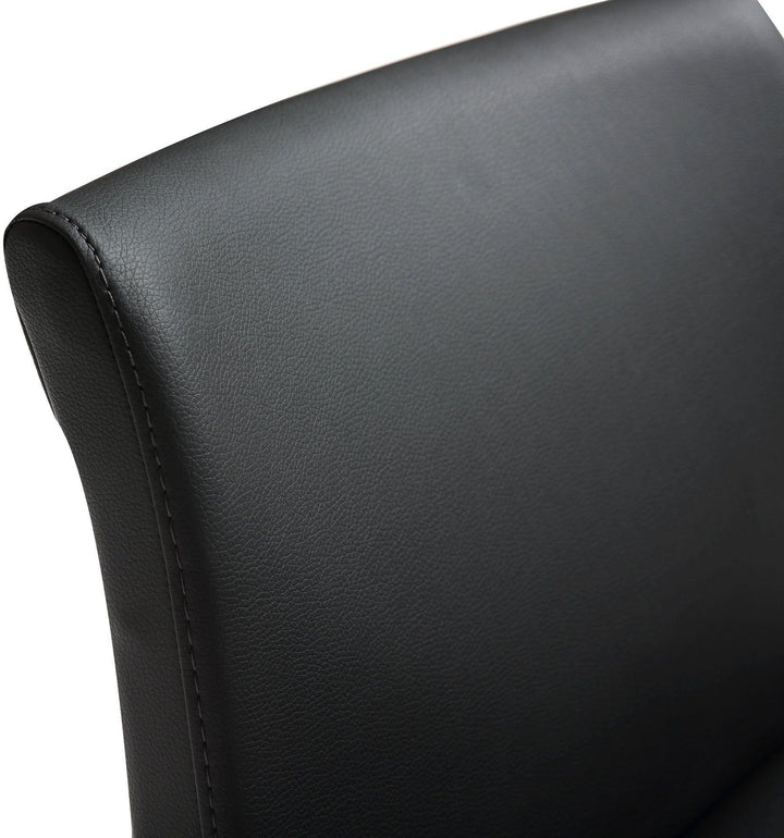 Denmark Black Performance Vegan Leather Bar Stool with Gold Base - Set of 2
