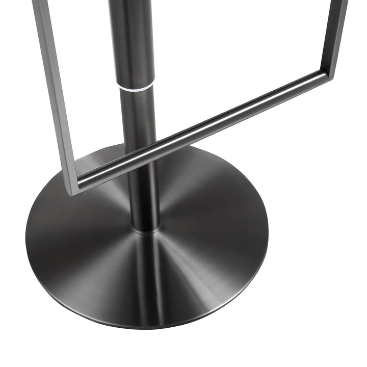 Amalfi Black Performance Vegan Leather Adjustable Stool