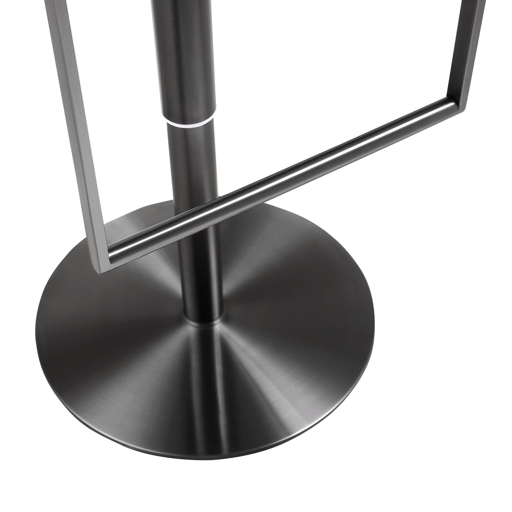 Amalfi Black Performance Vegan Leather Adjustable Stool