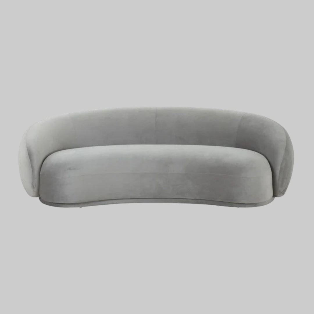 TOV - Kendall 90" Velvet Sofa - Light Gray
