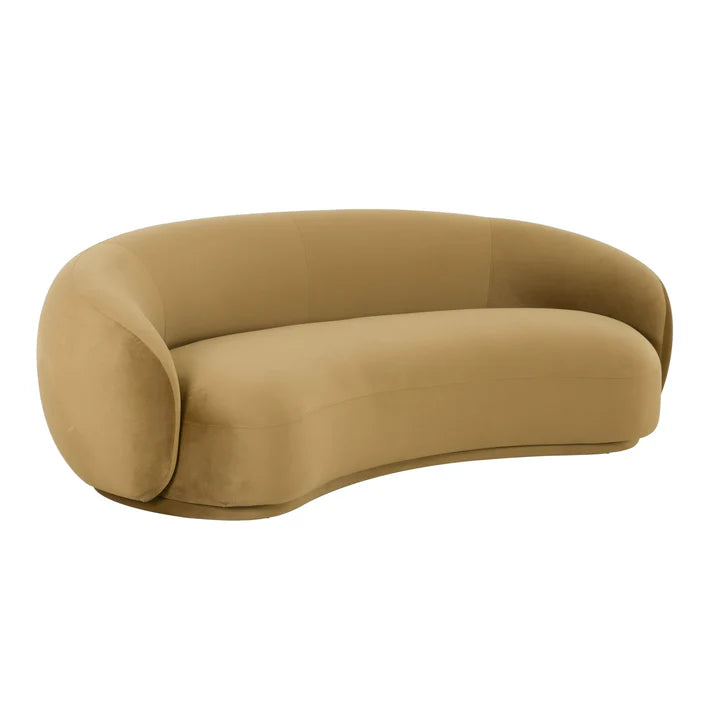 Kendall 90" Velvet Sofa - Cognac